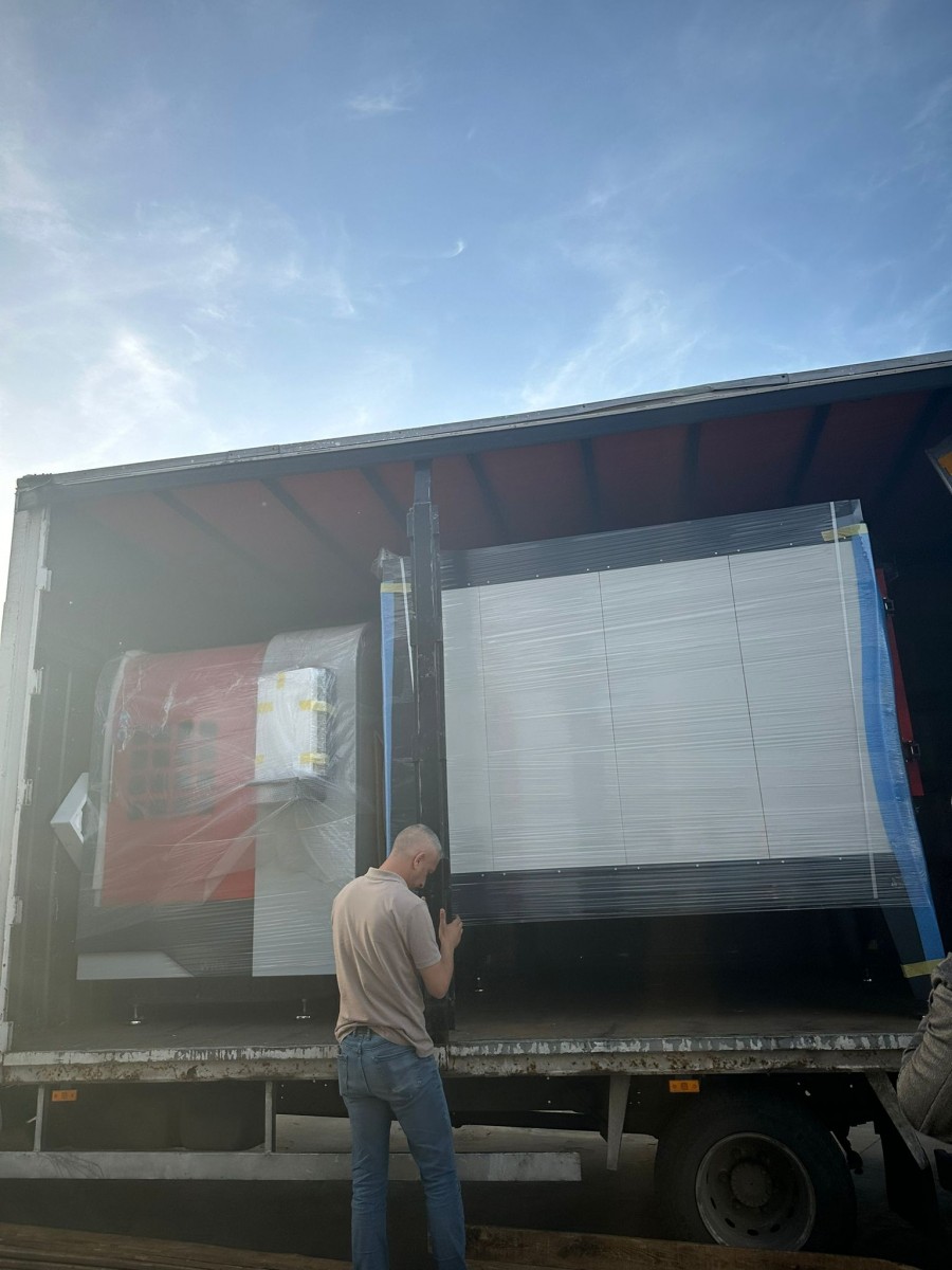 WRM-26 CNC RIM LATHE MACHINE AND POWDER COATING OVEN SET SHIPPED TO TIRE